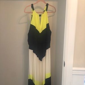 Vince Camuto Neon Yellow Maxi Dress